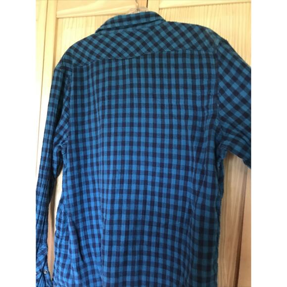 44mm Legendary Work Wear Original Vintage Men’s XL Blue Plaid Snap Button Shirt - Picture 10 of 16